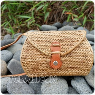 wallet purses batural straw rattan bags handmade women style